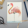 Flamingo with Flowers