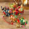 String of 6 Elephants with Beads and Bells