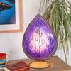 Purple Leaf Capiz Shell Lamp