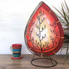 Red Leaf Capiz Shell Lamp