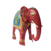 Metal Painted Elephant Red