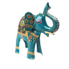 Metal Painted Elephant Turquoise