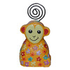 Yellow Wooden Monkey Photo Holder