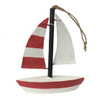 Red Wooden Boat Ornament
