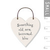 Little Wooden Heart Tag "Something Old"