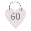 Little Wooden Heart Tag "60 "