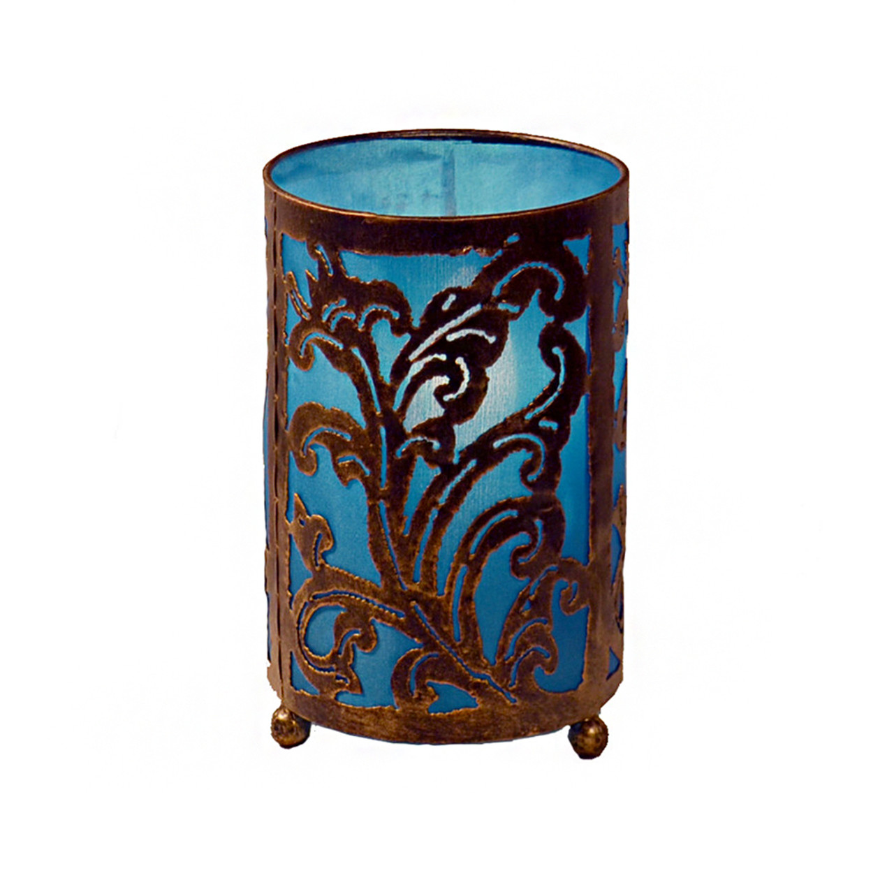 small turquoise table lamp