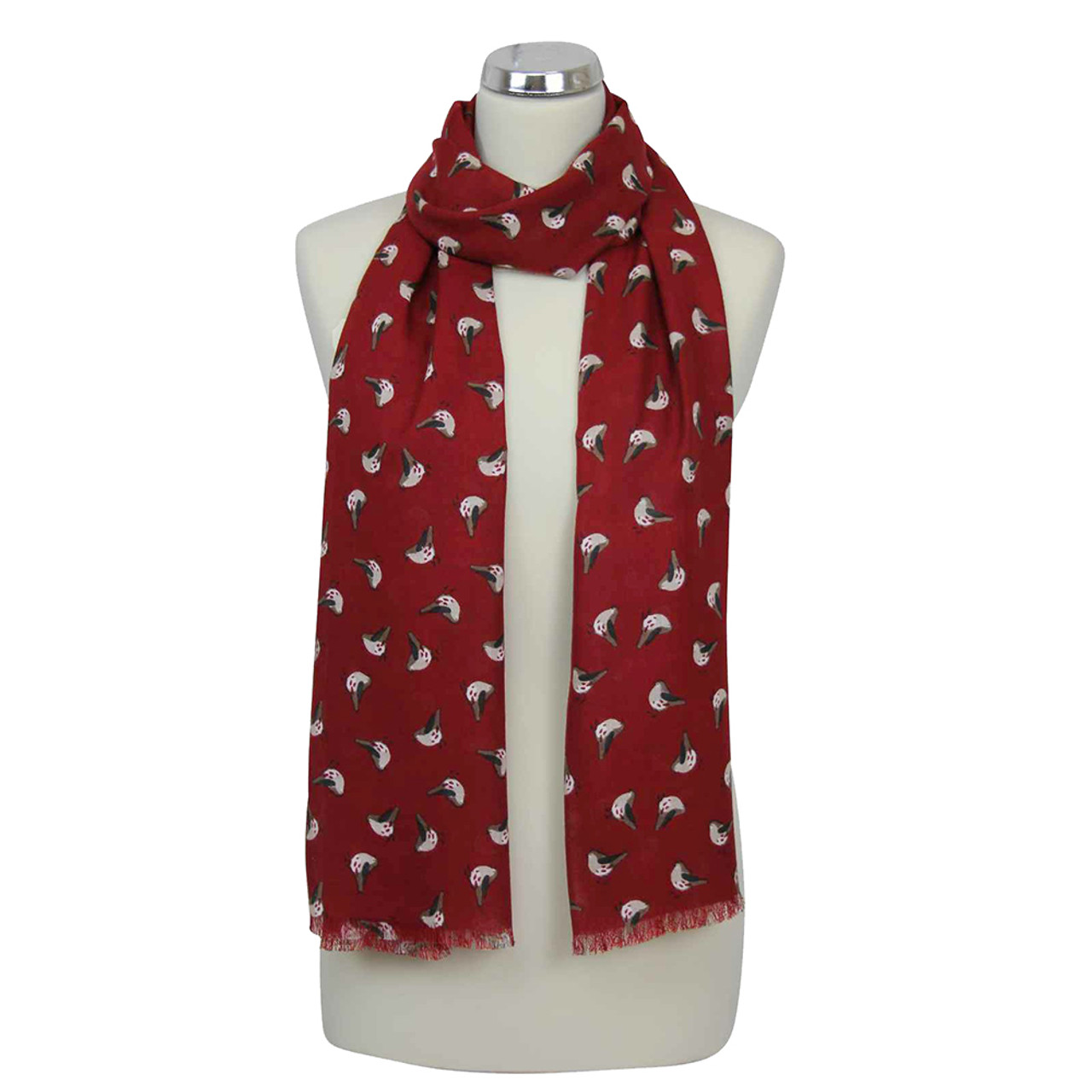 red print scarf