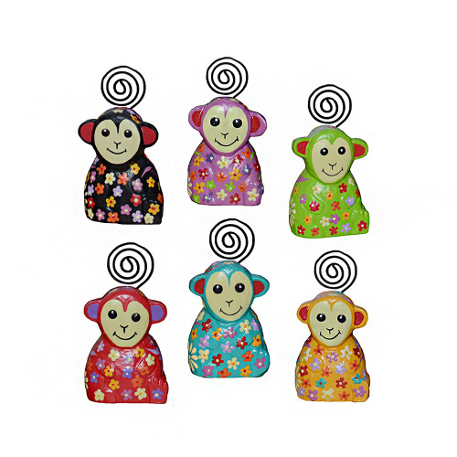 Set Of Six Wooden Monkey Photo Holders Set Of Six Wooden Monkey Photo Holders