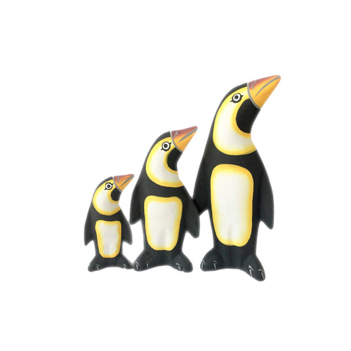 Set of 3 Wooden Penguins