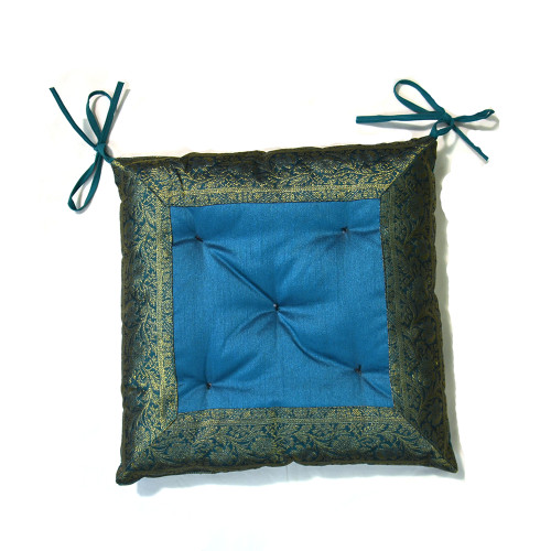 Teal Brocade Seat Pad