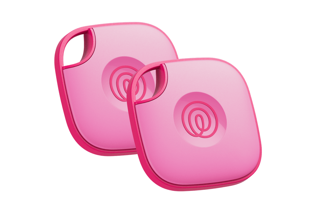 Tile Mate 2-Pack, Pink Punch | Life360 Bluetooth Trackers