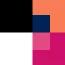 The product color of Life360 Tile - Navy Blaze + Pink Punch + Black + White, 4 pack