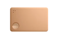 A front-facing image of a Life360 Tile Slim - Clay