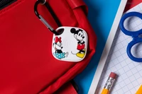 Image of Tile - Mickey Mouse and Minnie Mouse on red pencil pouch