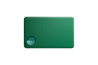 A front-facing image of a Life360 Tile Slim - Green Surf