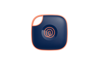A front-facing image of a Life360 Tile  - Navy Blaze