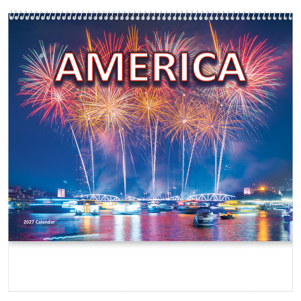 America! Wall Calendar: 2027 Spiral Bound