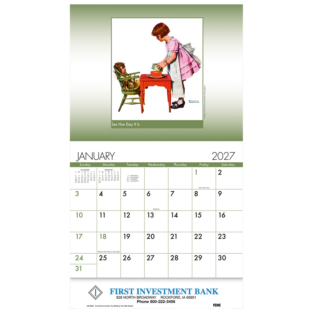 An American Illustrator Wall Calendar: 2027 Stapled