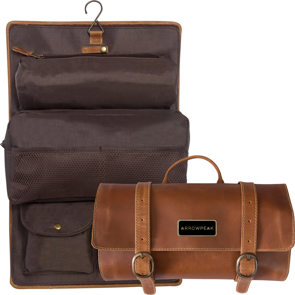 Buffalo Mountain Leather Travel Kit Bag - HPG Brands