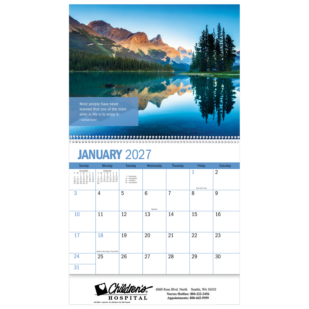 lnspiration Wall Calendar: 2027 Spiral Bound