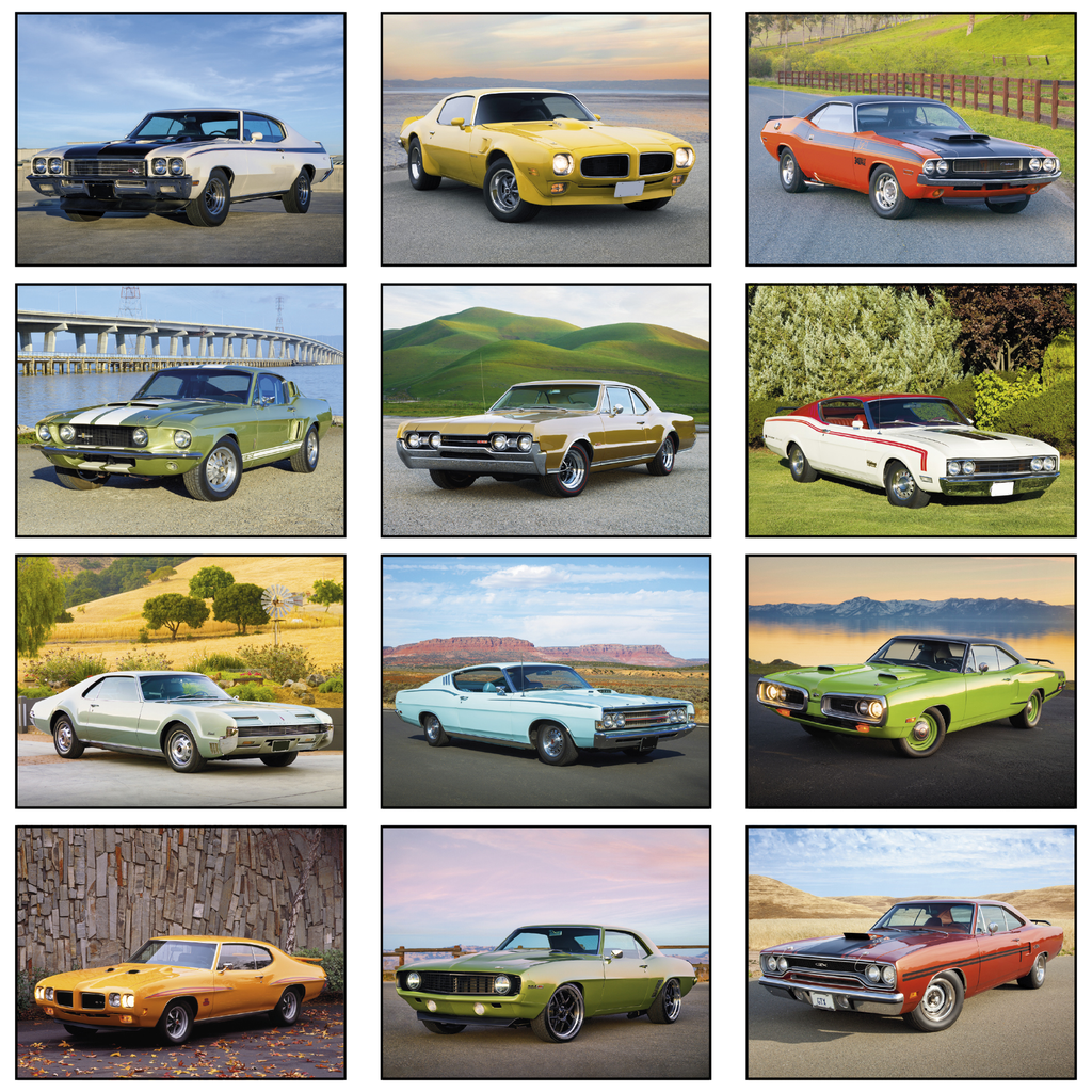 Muscle Cars Wall Calendar: 2027 Stapled