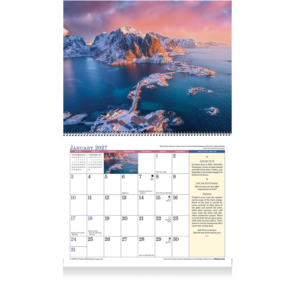 The Old Farmer's Almanac® Weather Watcher's: 2027 Spiral Bound