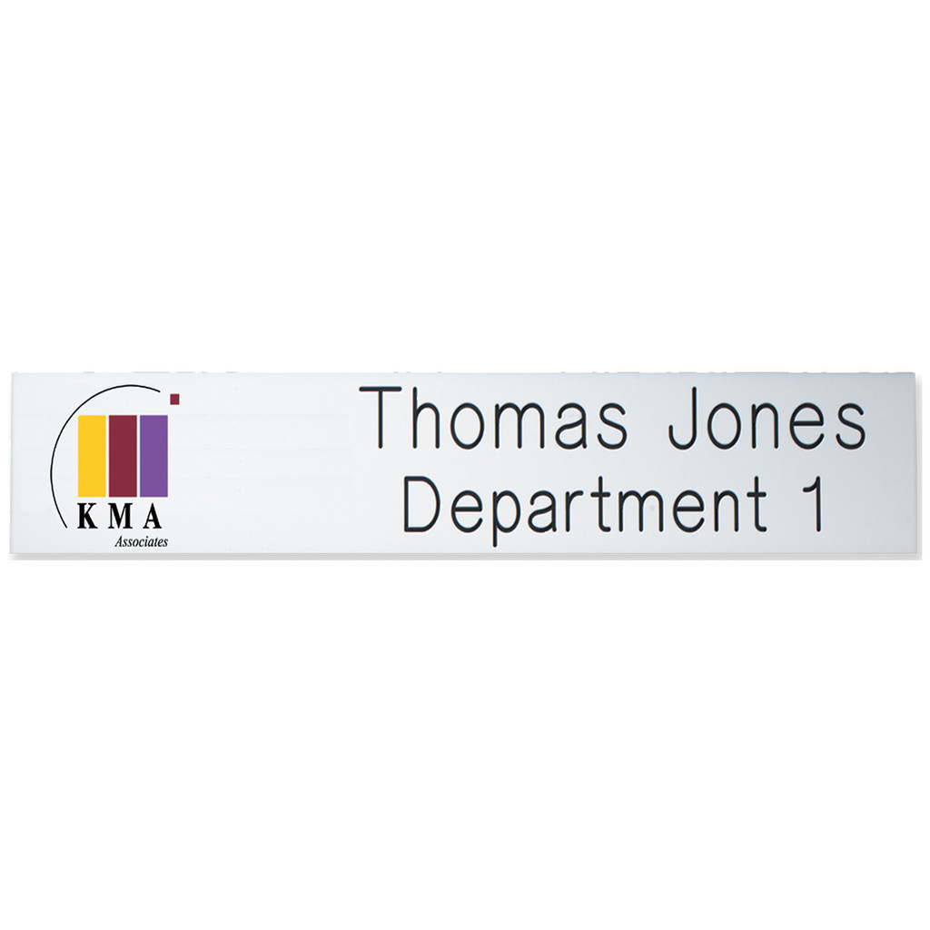 2-Ply Plastic Desk & Wall Plate Engraved and Printed: 10" x 2"
