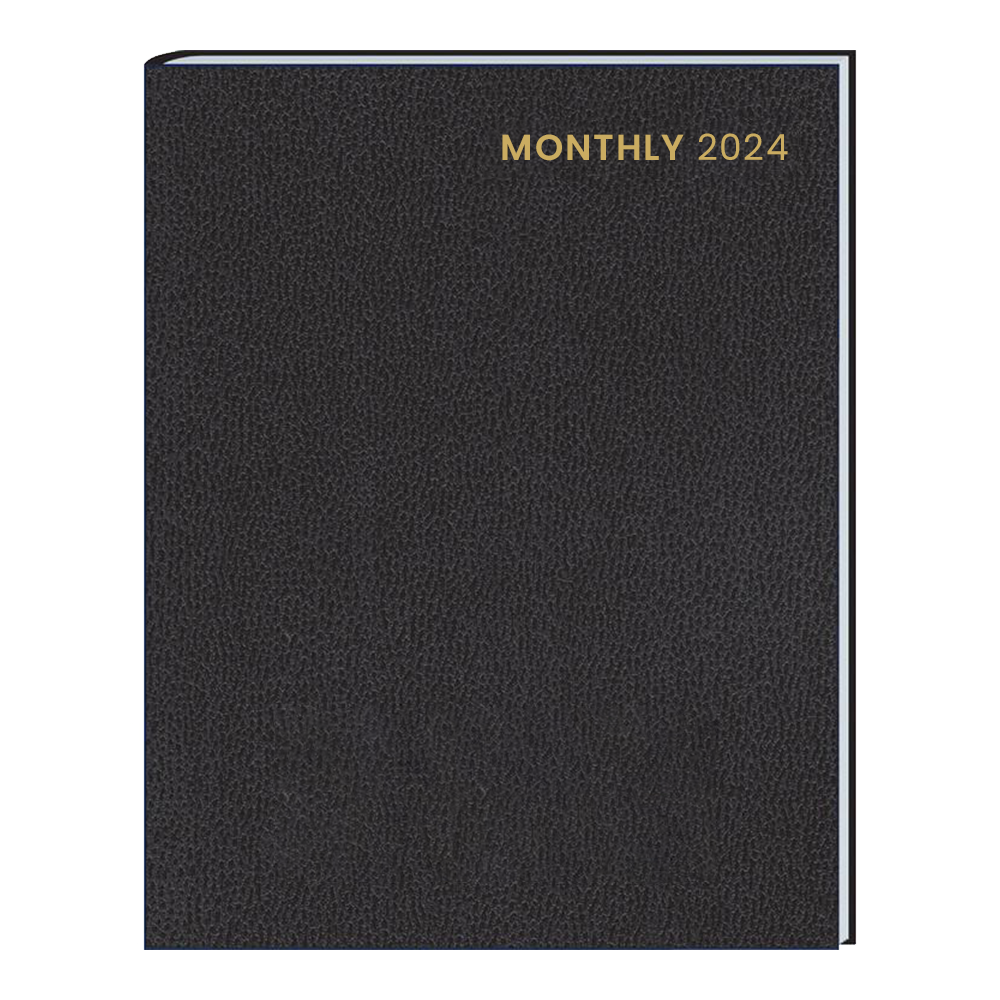 Ruled Monthly Format Stitched To Cover Desk Planner: 2027