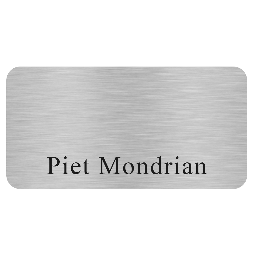 Savannah Custom Metal Name Badge (Custom sized between 3 and 6 sq. in.)