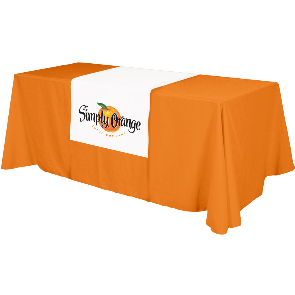 rPET Polyester Table Runner - (Top, 18" front) - All Over Dye Sub