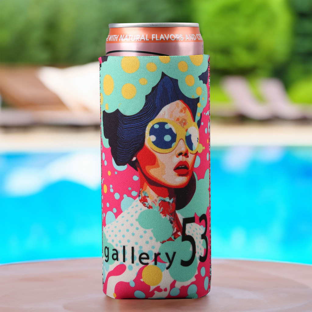 Full Color 12 oz Slim Neoprene Can Cooler