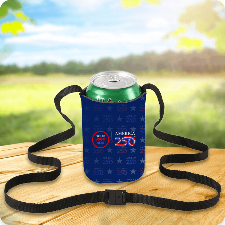 Full Color Hands Free Can Cooler