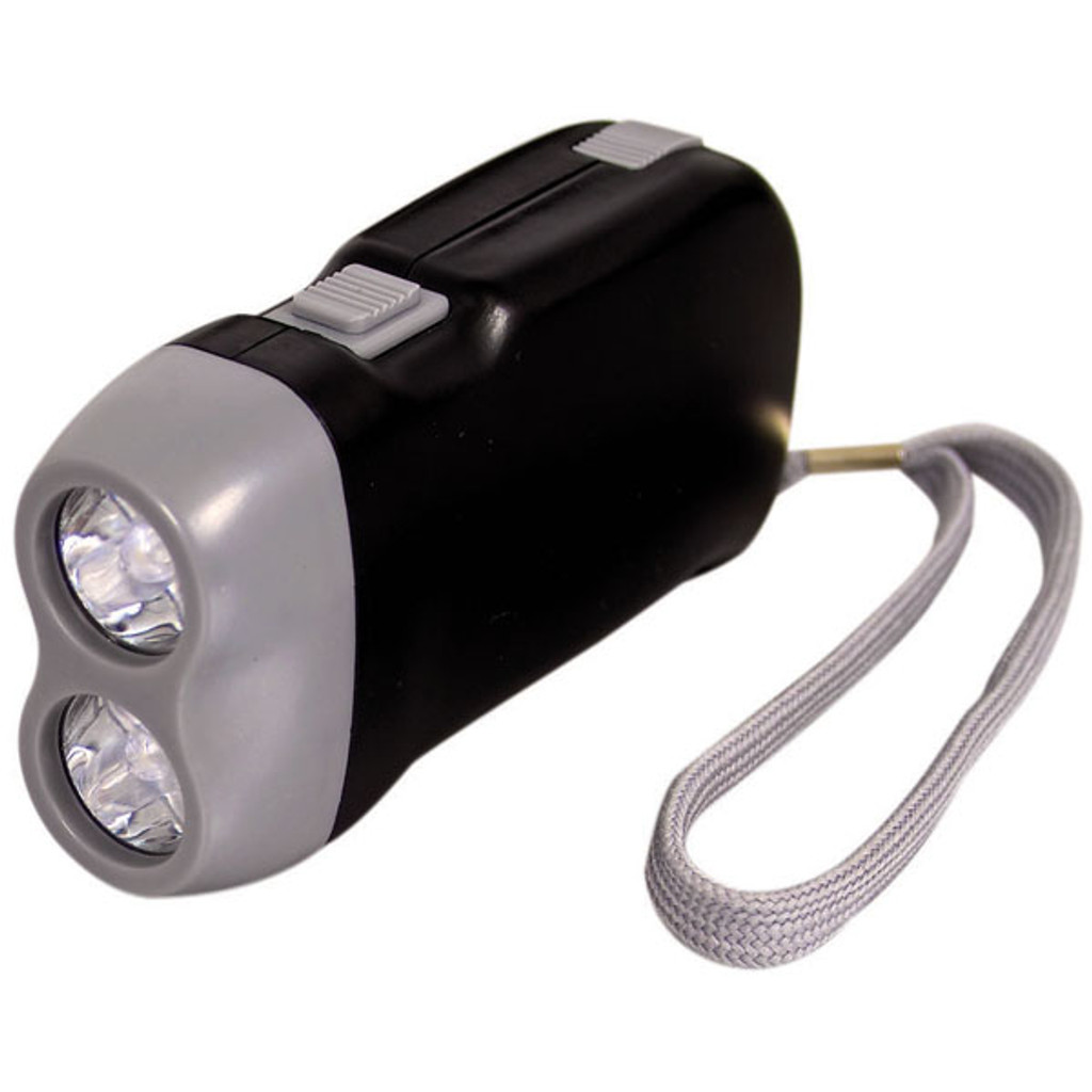 2 Led Hand Press Flashlight