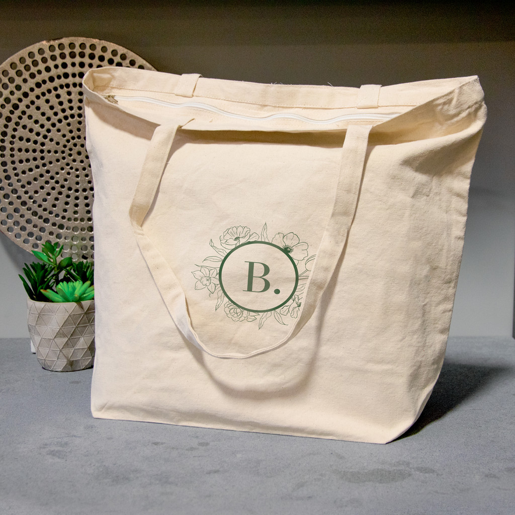 Vineu 10 oz Cotton Tote With Zipper - HPG Brands