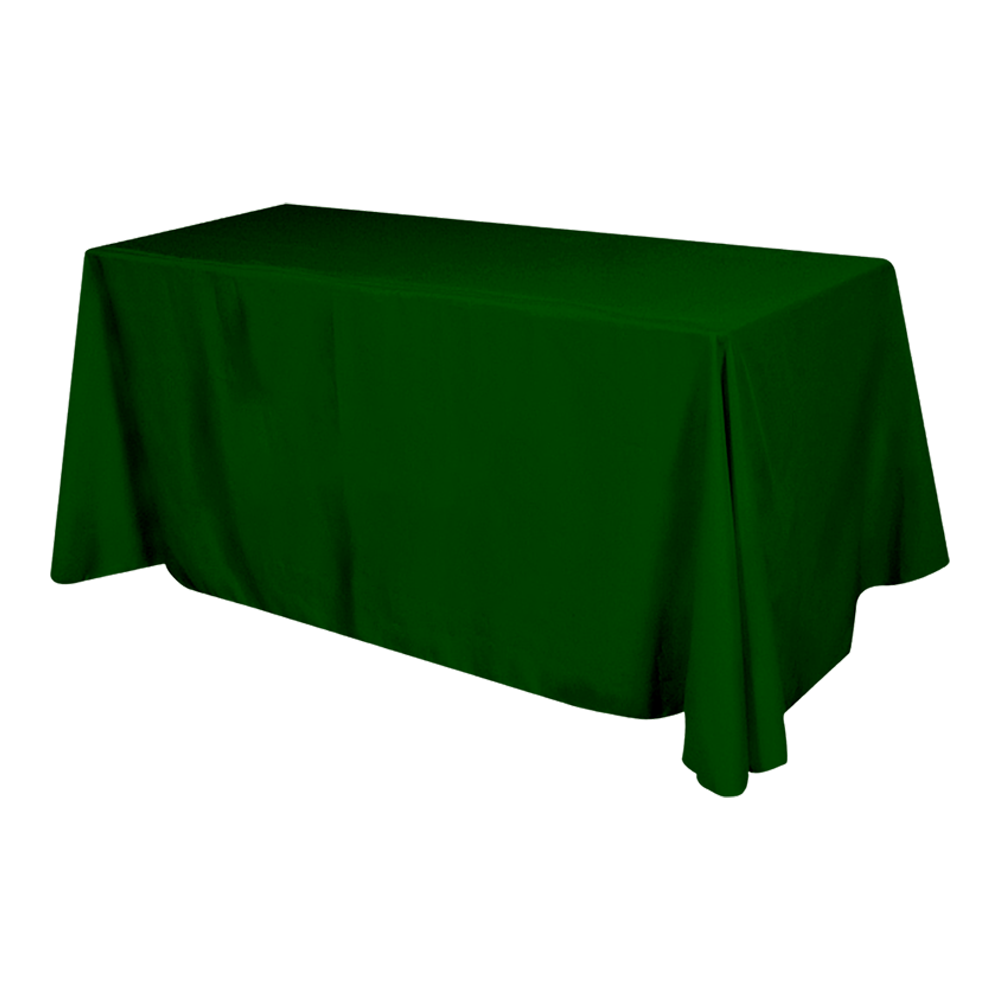 Flat 3-Sided Table Cover - Fits 6 Foot Standard Table: Polyester