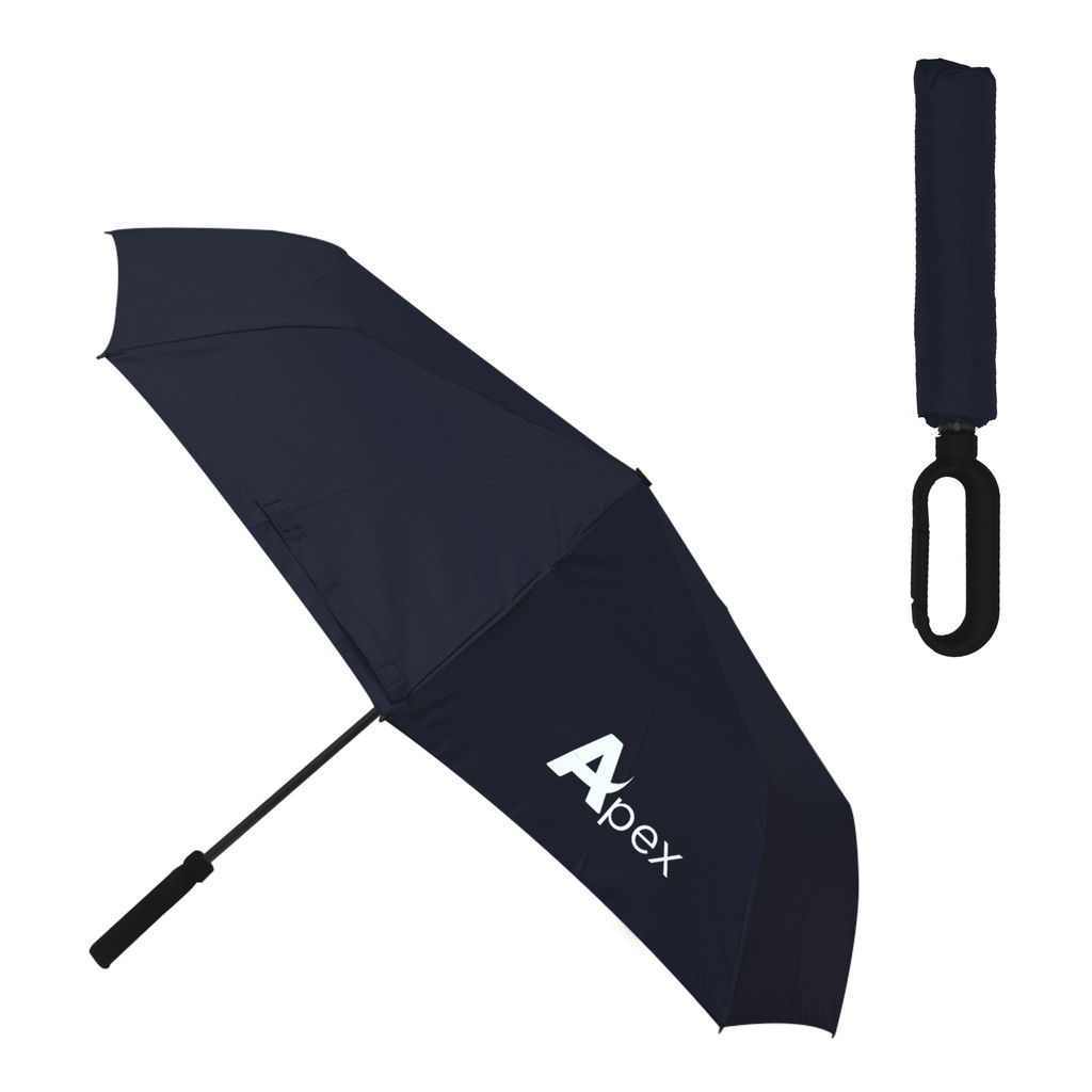 Umbrella Company　#24 CAPTAIN GRIP CARABINER HANDLE FOLDING UMBRELLA - HPG Brands