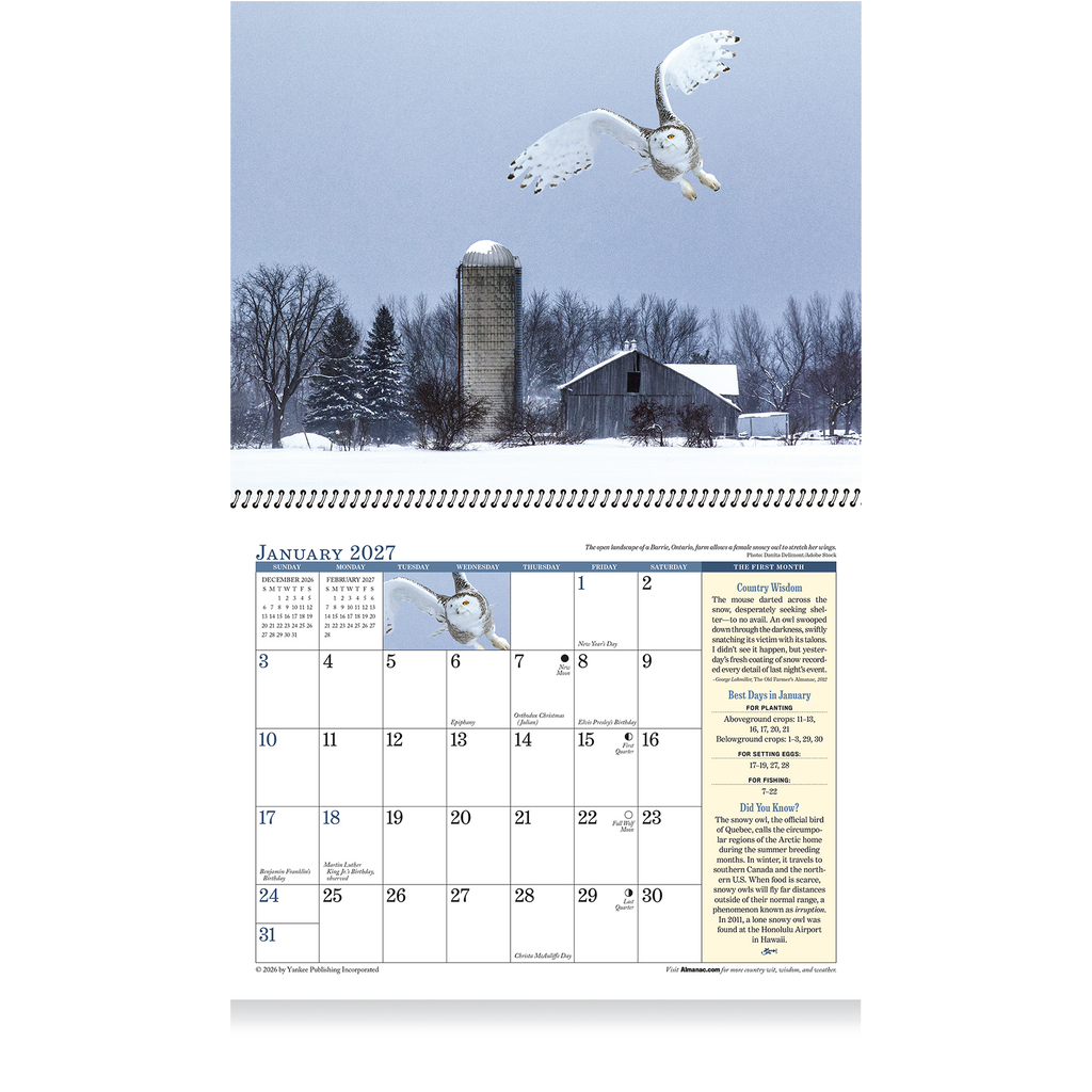 The Old Farmer's Almanac® Country: 2027 Spiral Bound