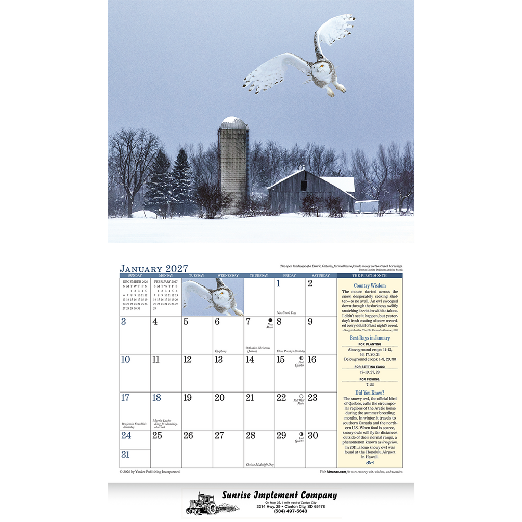 The Old Farmer's Almanac® Country: 2027 Stapled