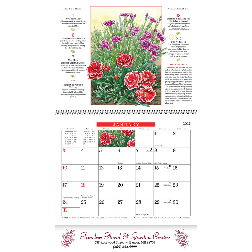 The Old Farmer's Almanac® Gardening: 2027 Spiral Bound