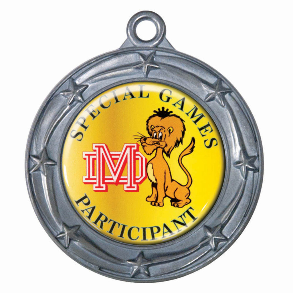 Digistock Medals: Shooting Star Border With 1 1/4" Dia Insert