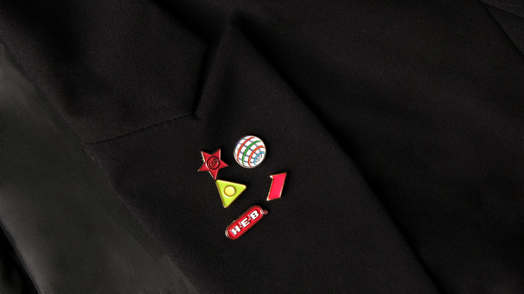 Diestruck Soft Enamel Lapel Pins: 1/2" W X 1/2" H