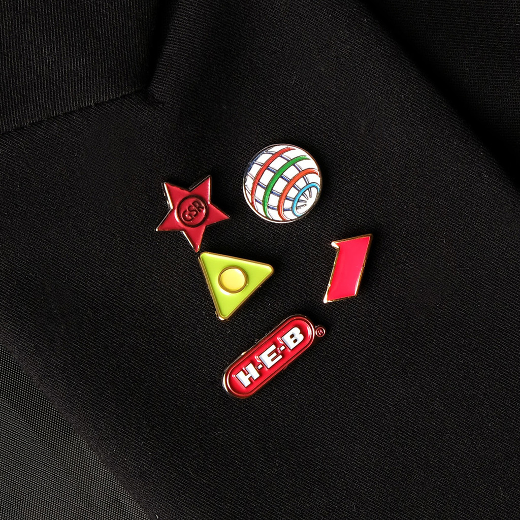 Diestruck Soft Enamel Lapel Pins: 1/2" W X 1/2" H