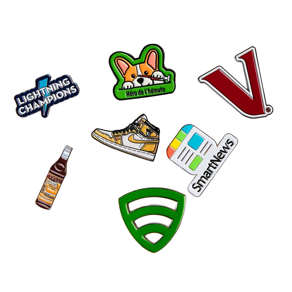 Diestruck Soft Enamel Lapel Pins: 1 1/2" W X 1 1/2" H