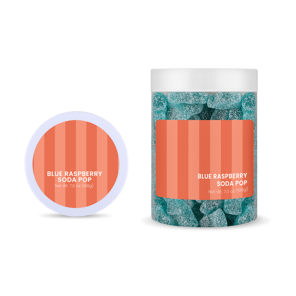 Blue Raspberry Soda Bottles: Large Jar