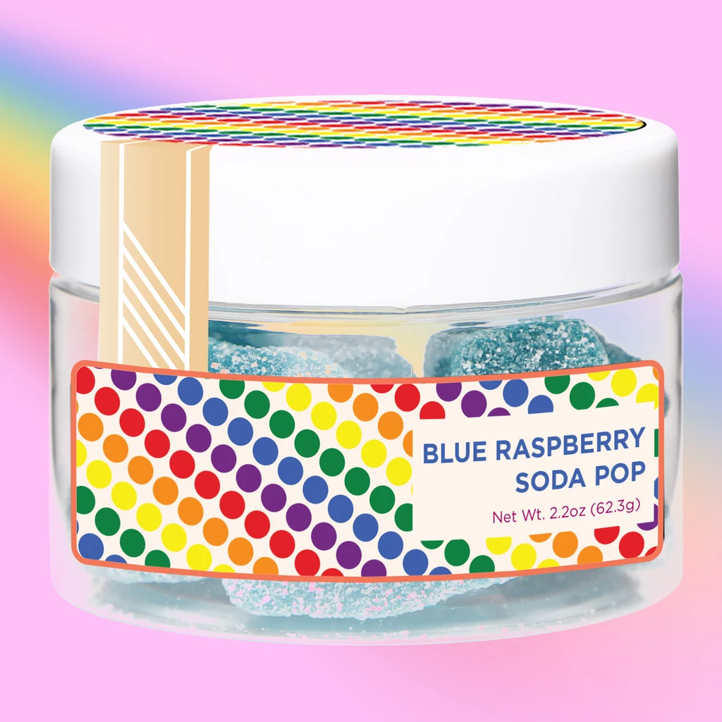 Blue Raspberry Soda Bottles: Small Jar