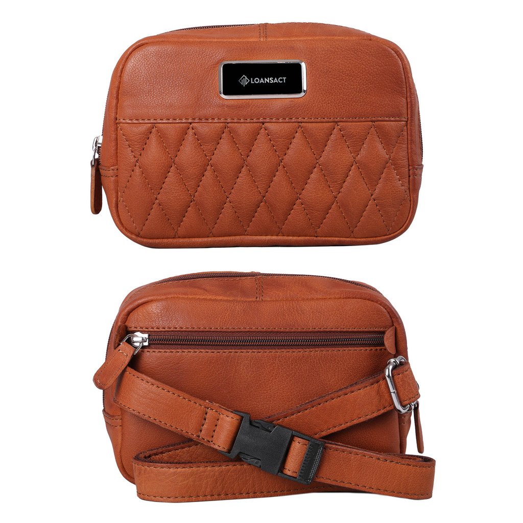 Brea Canyon Leather Cross Body Bag - HPG Brands