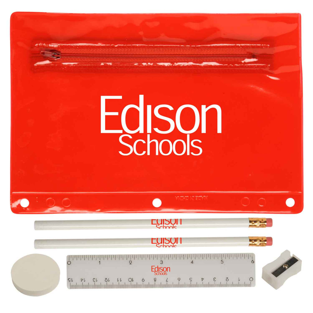 Translucent Deluxe School Kit-Imprinted Contents