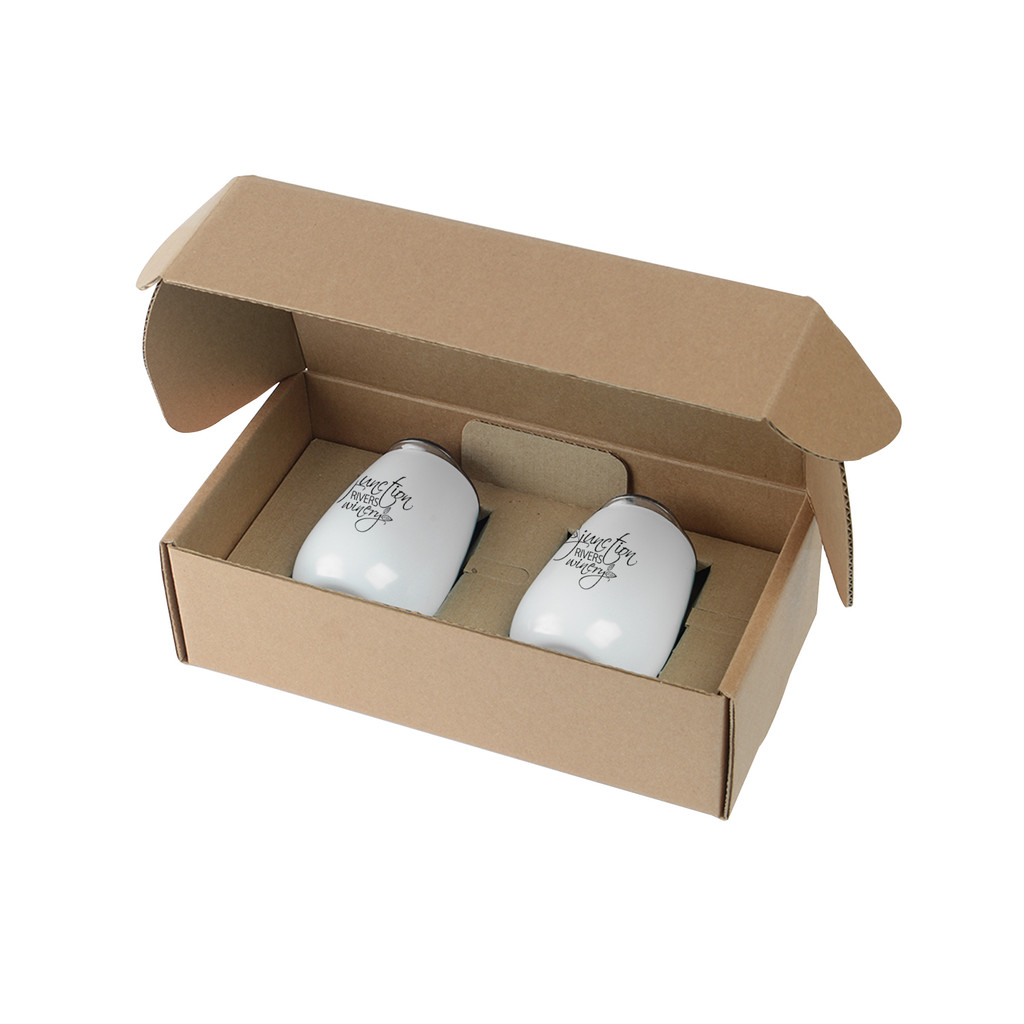 Stainless Steel Stemless Wine Glasses Gift Box Set