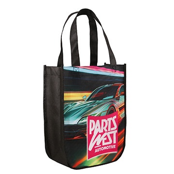 Yuma Sublimated Non-Woven Curve Bottom Tote - HPG Brands